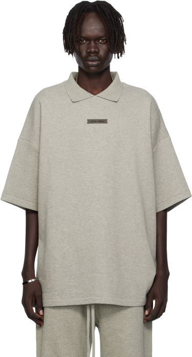 Polo skjorte Fear of God ESSENTIALS 90s Fit Piqué Short Sleeve Polo Grå | 125SP254405F, 0