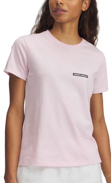 T-shirt Under Armour Under Armour Rival Outline Short Sleeve T-Shirt Lyserød | 1389719-647