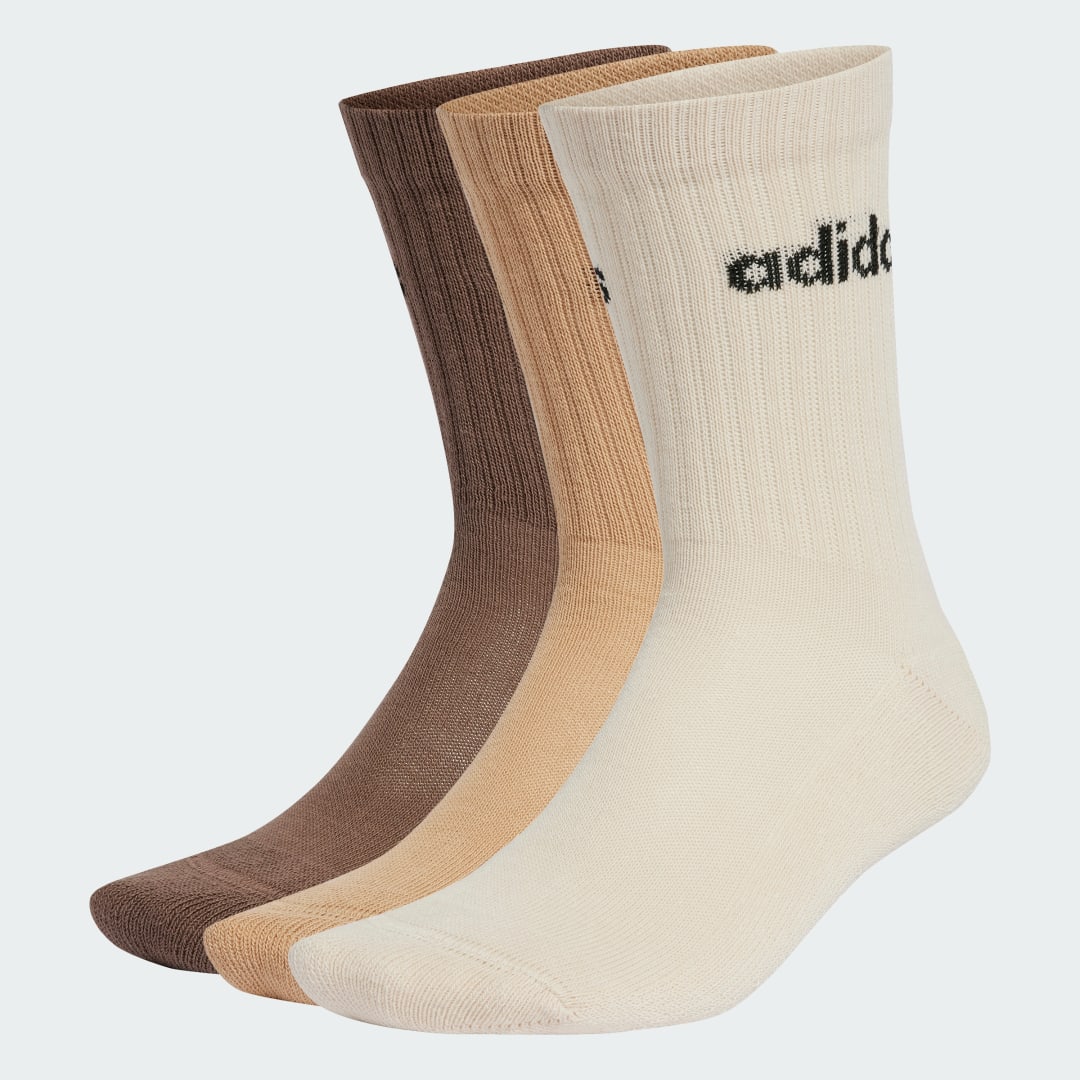 Sokker adidas Performance Linear Crew Cushioned Socks (3 Pairs) Beige | IZ0106, 1