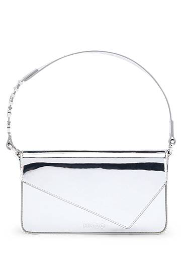 Skuldertaske BOSS Clutch Bag With Logo Handle Metalisk | 50536245