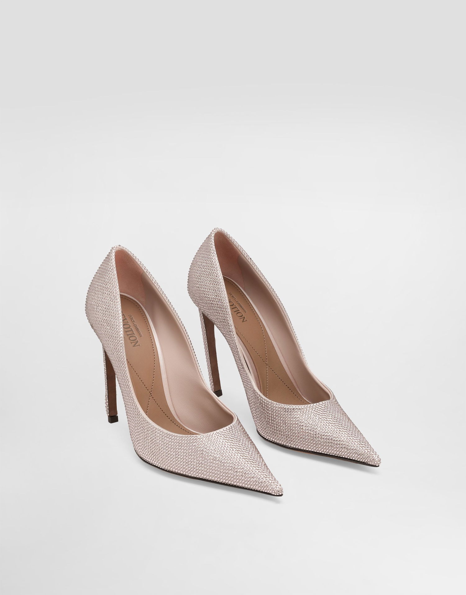 Tilbehør Dolce & Gabbana Dolce & Gabbana Devotion Satin Pumps with Rhinestones Lyserød | CD1970AJ5678J390, 1