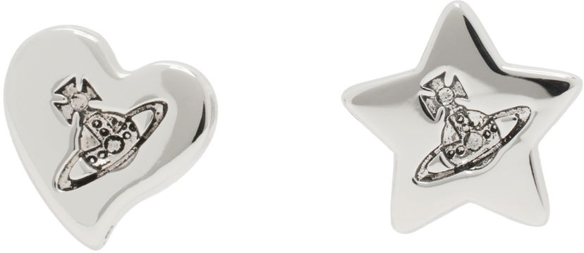 Øreringe Vivienne Westwood Priscilla Heart And Star Earrings Hvid | 6201033B-02P157-FJ