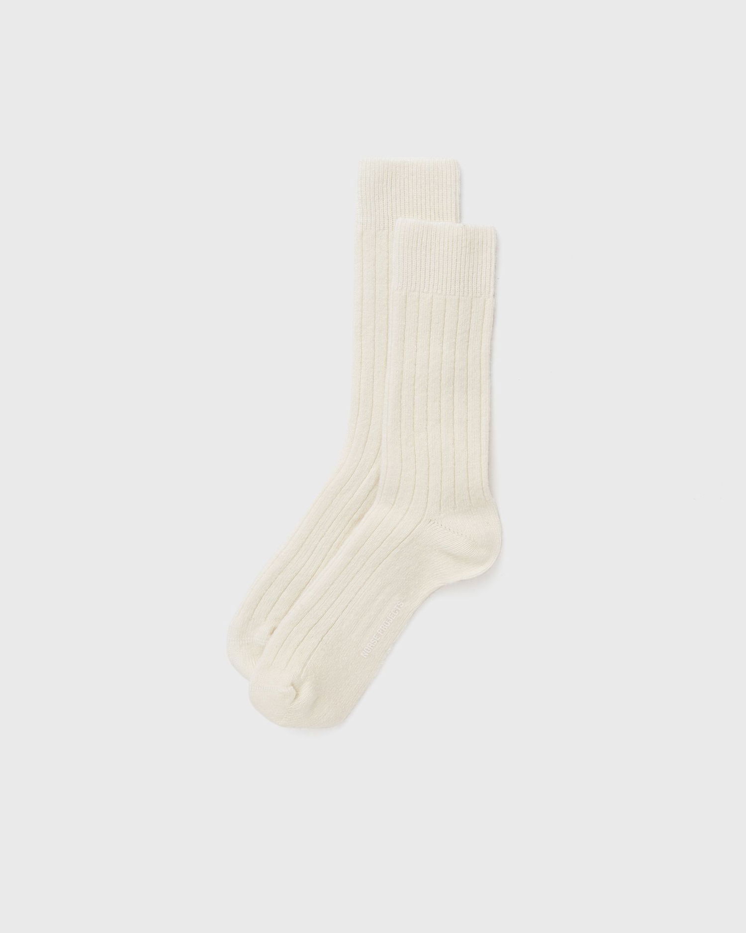 Sokker NORSE PROJECTS Bjarki Cashmere & Wool Blend Rib Socks Beige | N82-0070-ECRU, 0