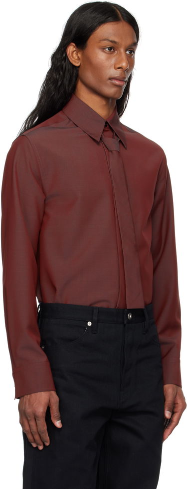 Skjorte Jil Sander Jil Sander Tie Shirt Rød | J21DL0202_J40220, 1