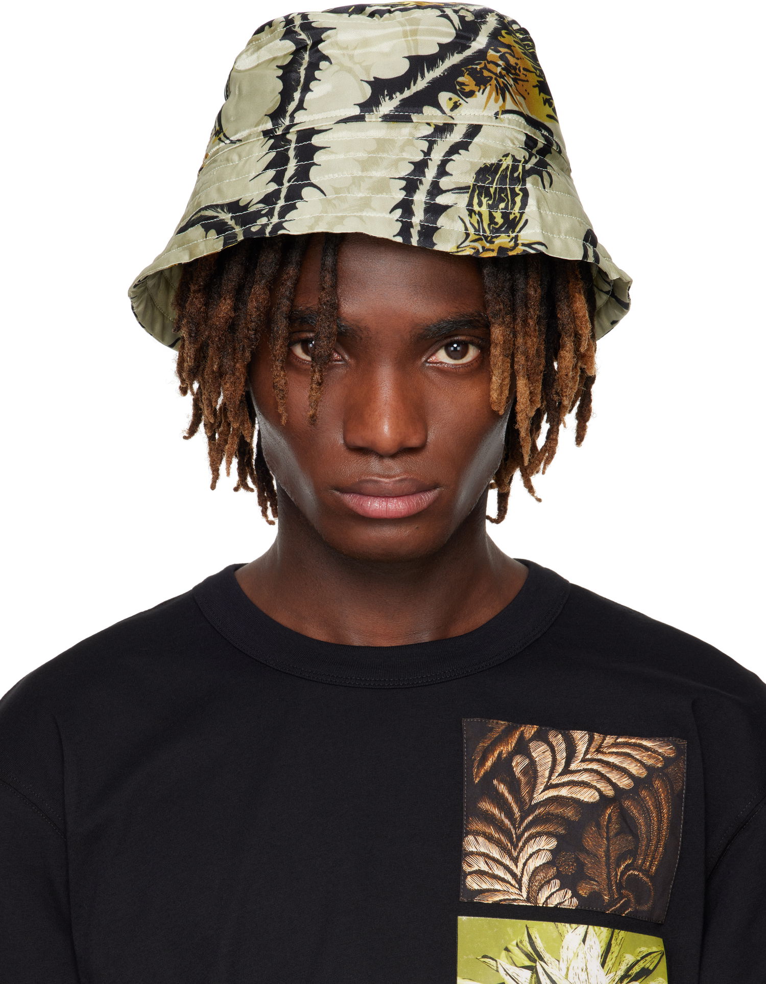Hat Dries Van Noten Dries Van Noten Printed Bucket Hat Grøn | 251-029501-1001, 0