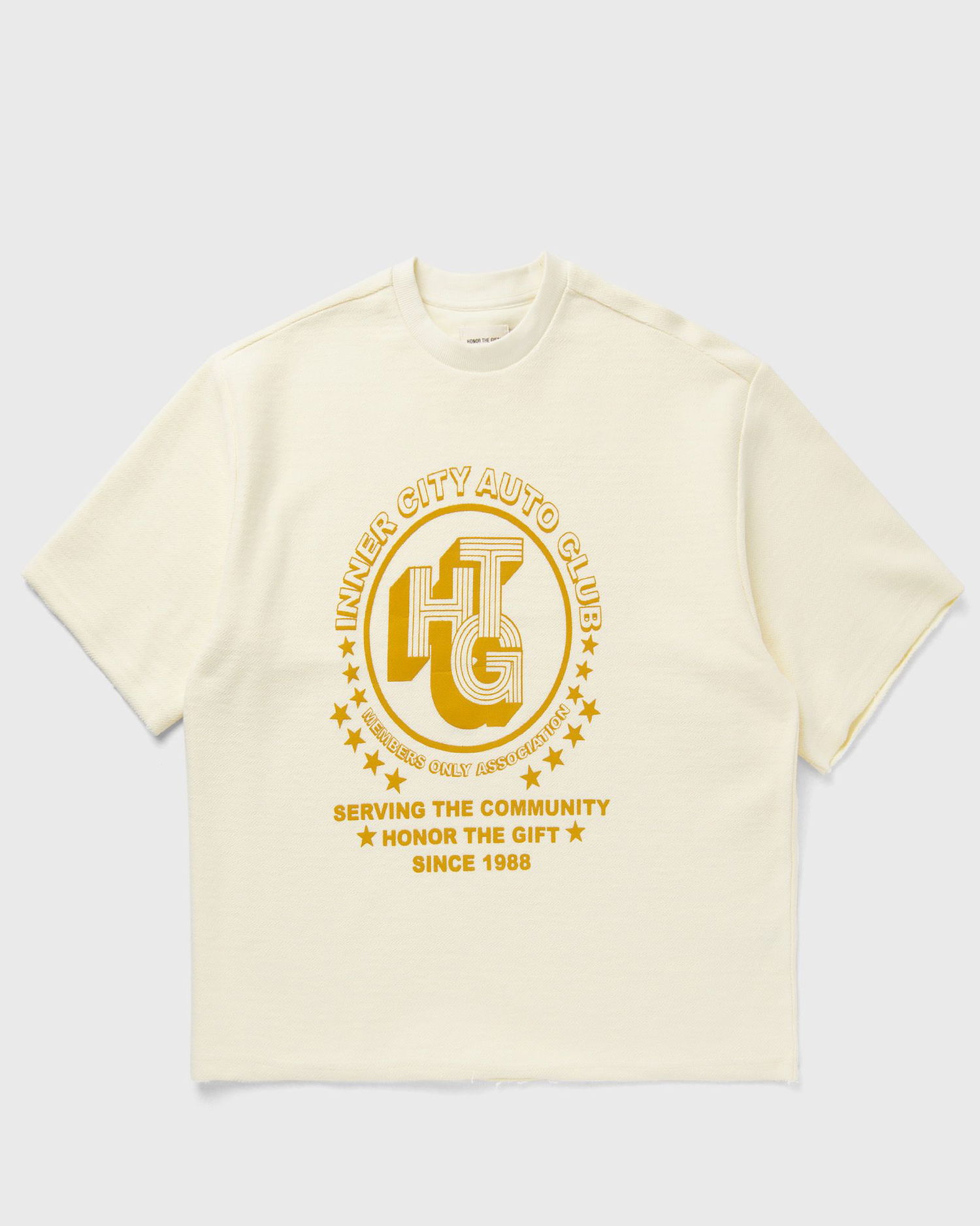 T-shirt Honor The Gift Association Herringbone Graphic T-Shirt Beige | HTG250191-WHITE, 1