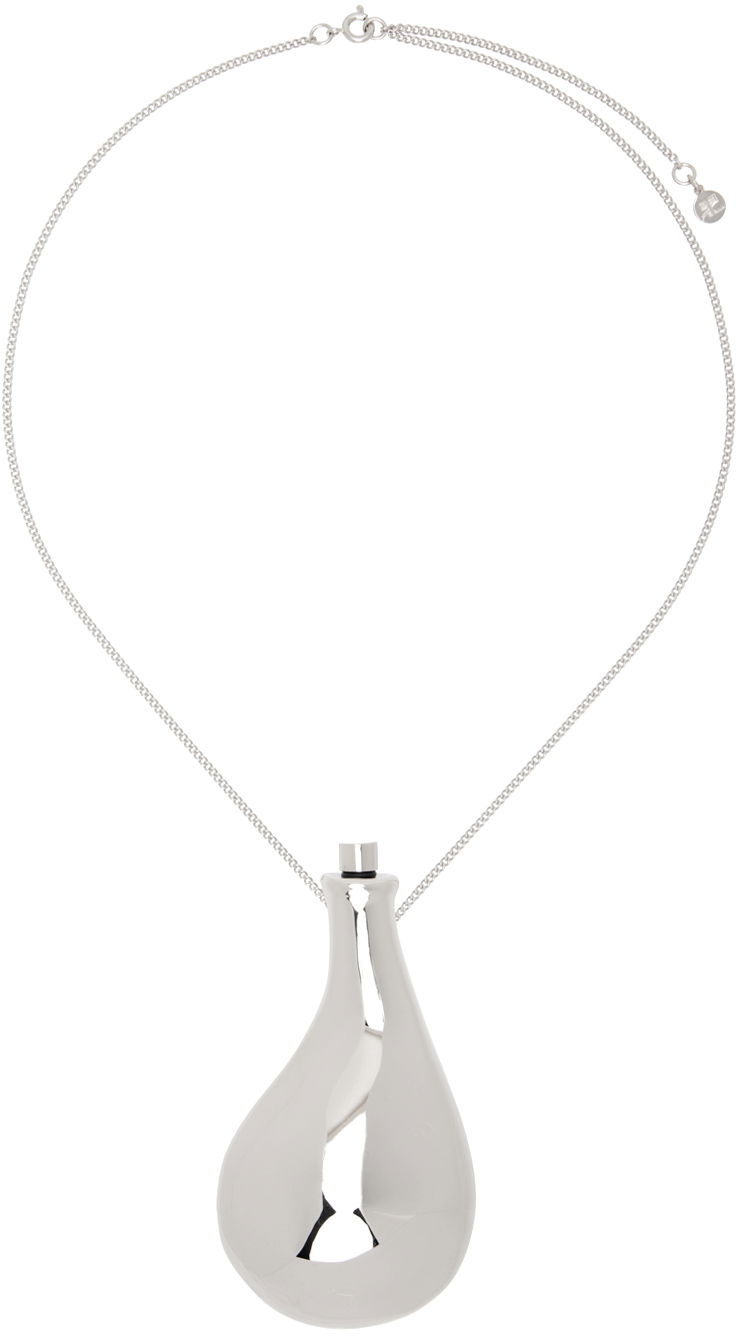 Halskæde Courrèges Courrèges Liquid Metal Pendant Necklace Metalisk | 224ACO023LA0001, 0