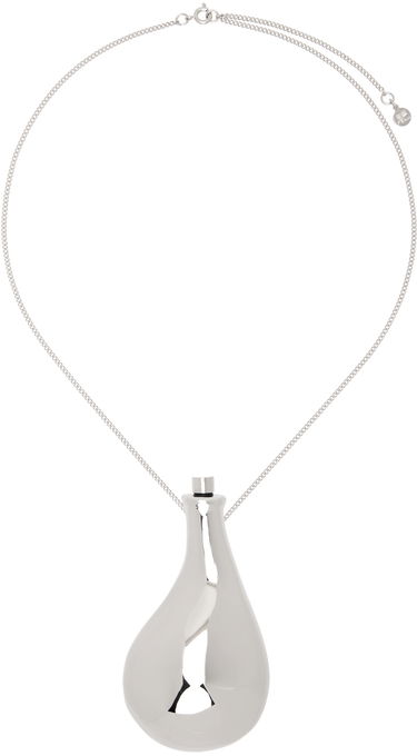 Halskæde Courrèges Courrèges Liquid Metal Pendant Necklace Metalisk | 224ACO023LA0001, 0