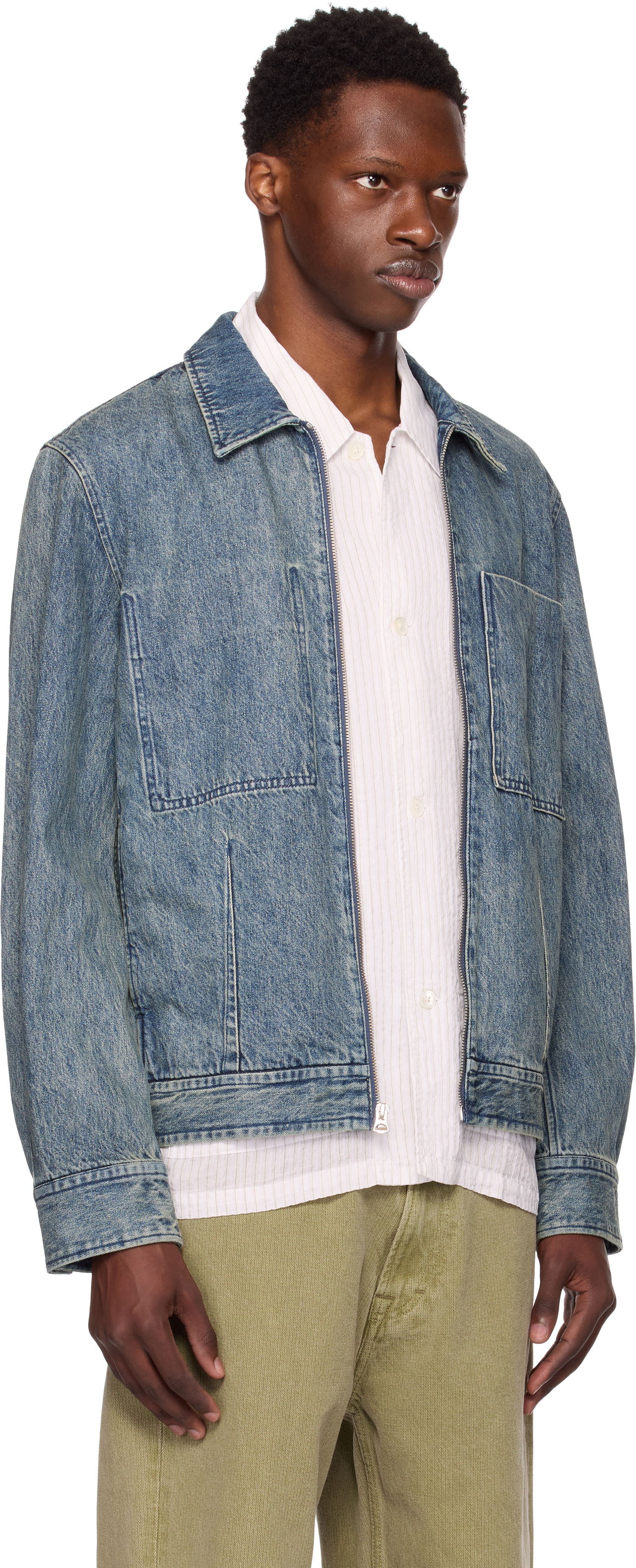 Jakke rag & bone Rag & Bone Simon Garage Denim Jacket Blå | MBW25P2011DNML, 1