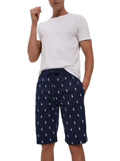 Shorts Polo by Ralph Lauren Sleepwear All Over Pony Sweat Short Mørkeblå | 714844765001