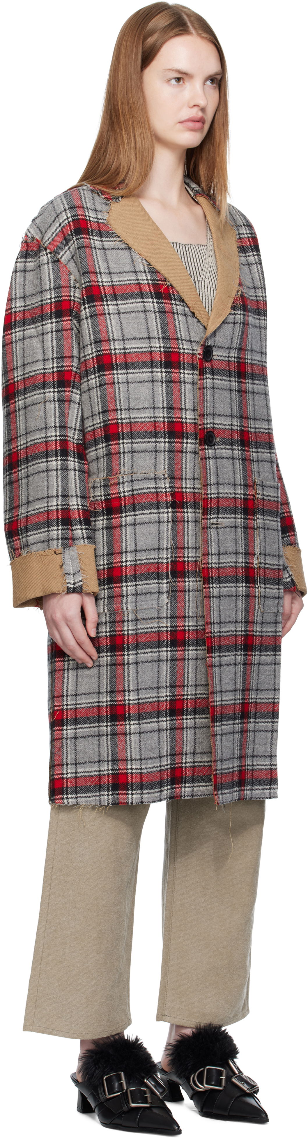 Frakker R13 R13 Raw Cut Reversible Coat Flerfarvet | R13WR469-R566A, 1