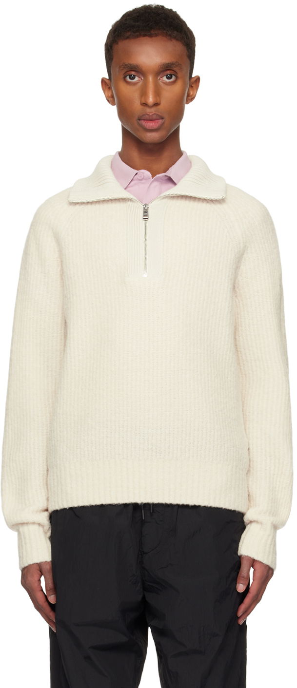 Sweater BOSS Wool Turtleneck Hvid | 50526861