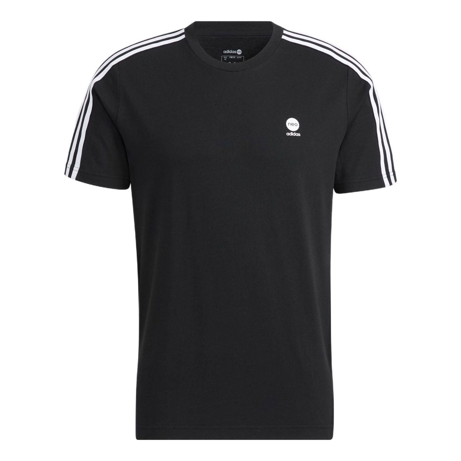 T-shirt adidas Originals Neo Logo Stripe Sports T-Shirt Sort | HD4666, 0