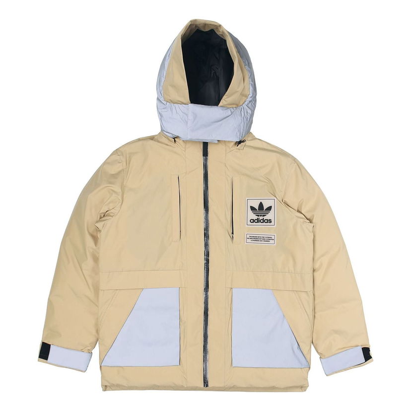 Parka adidas Originals Originals Cargo Hooded Down Jacket Beige | H66018