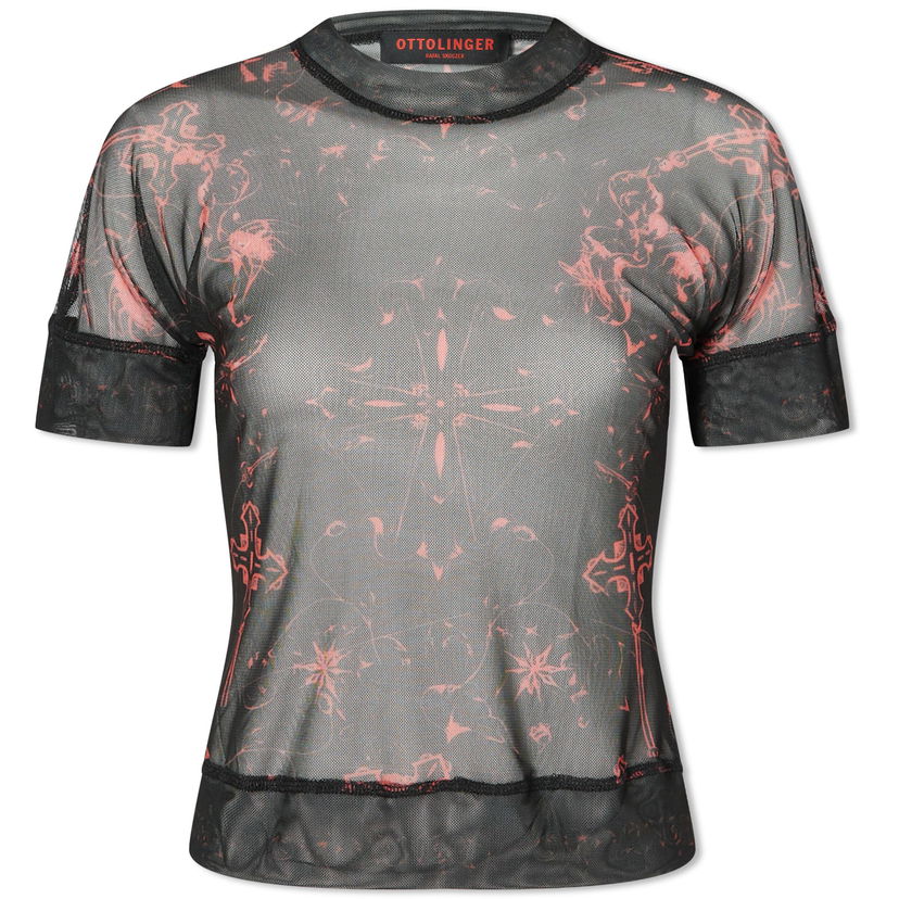 T-shirt Ottolinger Ottolinger Mesh T-Shirt Sort | 100119-SKRIBB