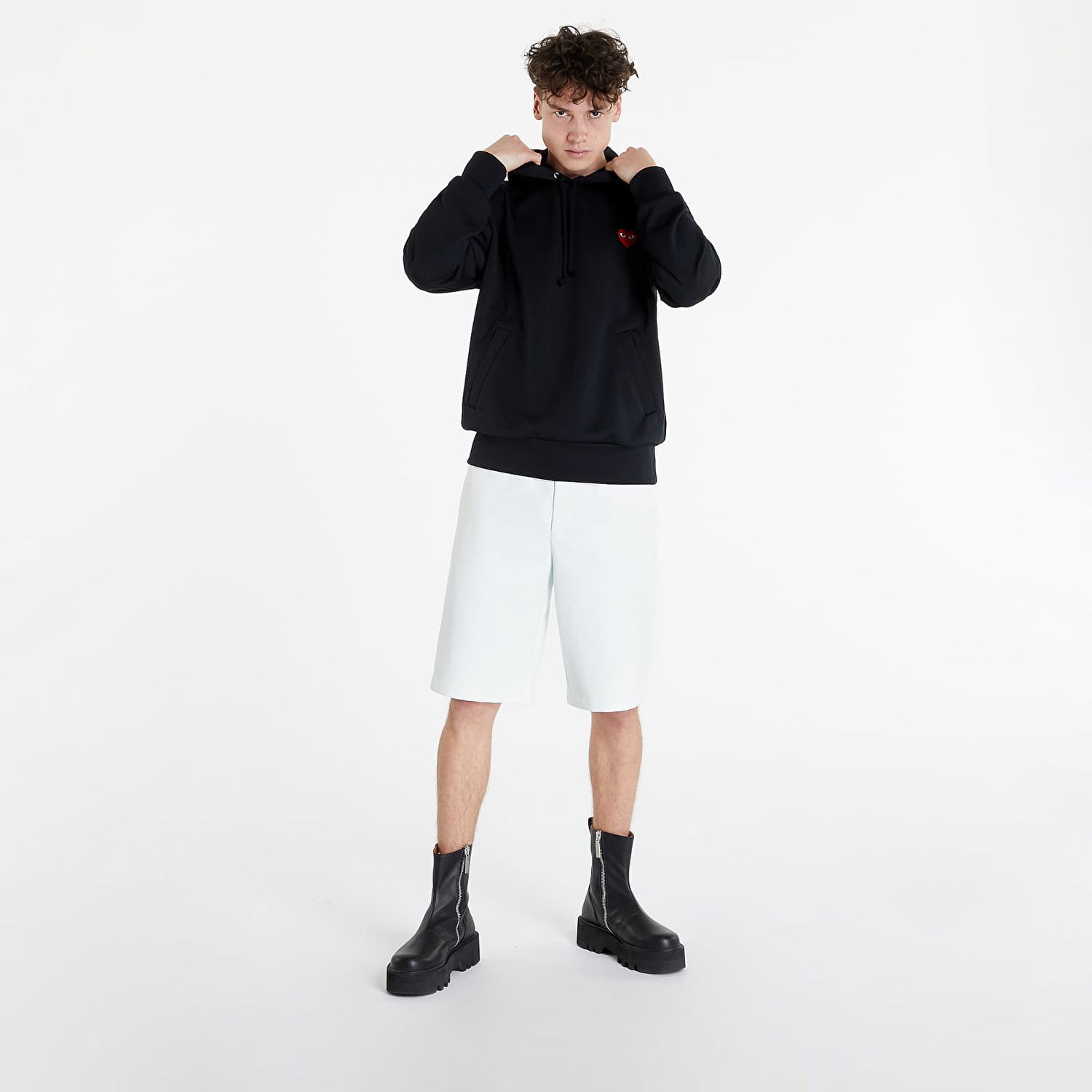 Sweatshirt Comme des Garçons PLAY Hoodie Sort | AZT174 black, 1