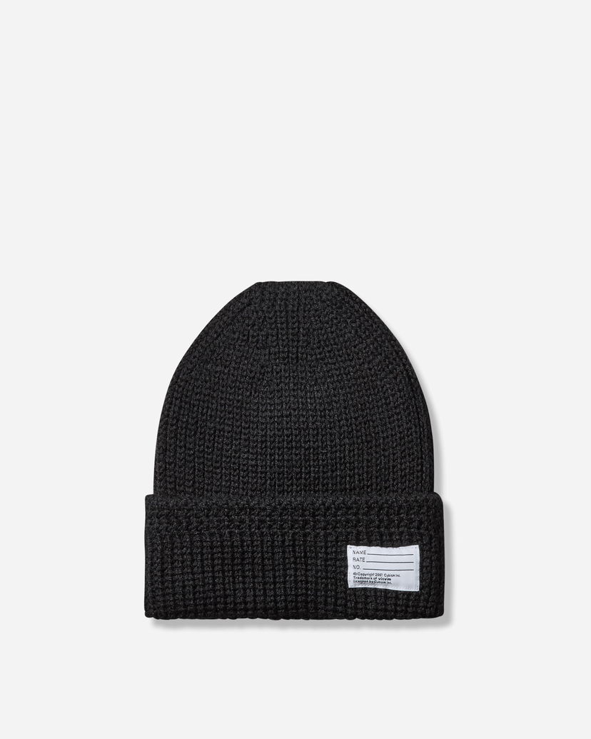 Beanie visvim Ribbed Knit Wool Beanie with Text Label Sort | 0125203003010 1