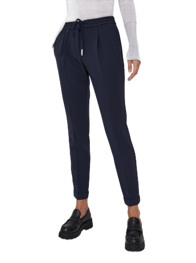 Bukser BOSS High Waist Pants Mørkeblå | 50427841