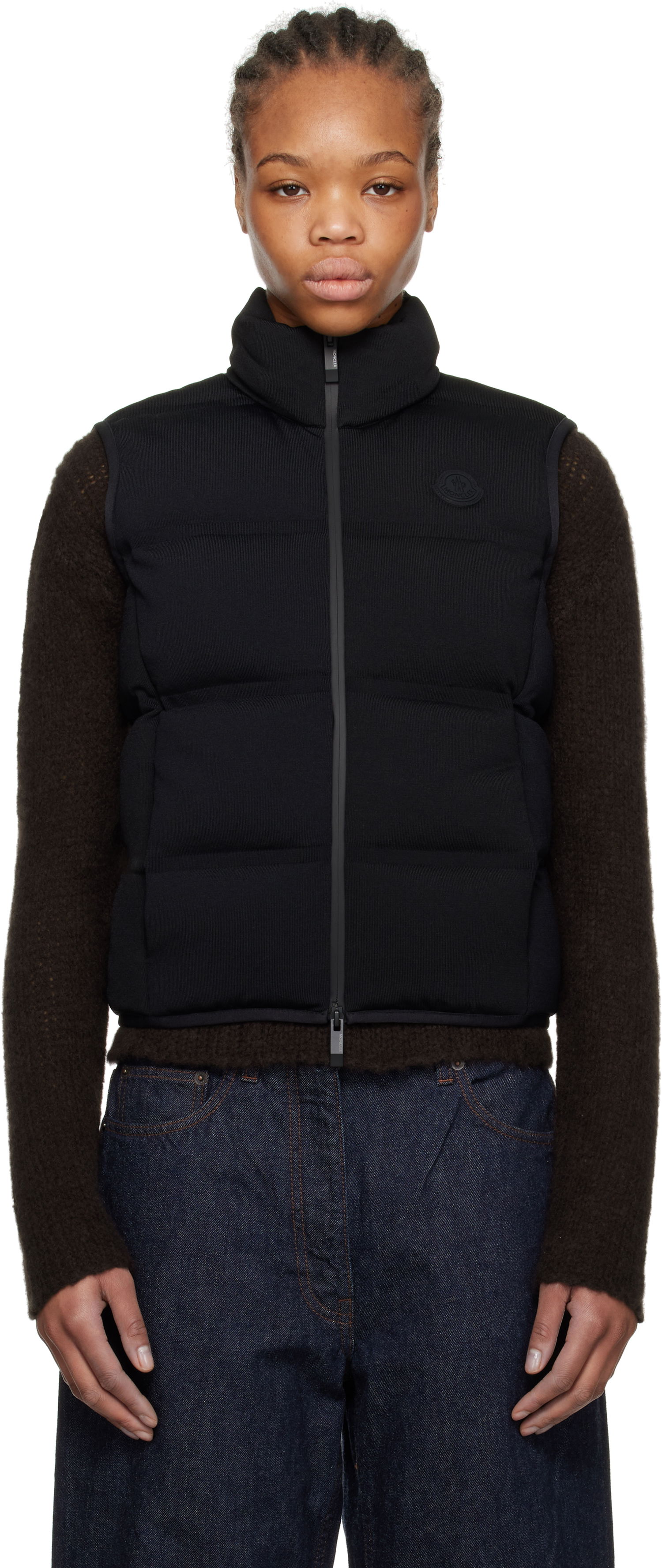 Vest Moncler Moncler Quilted Down Vest Sort | K10939I00003M5412, 0