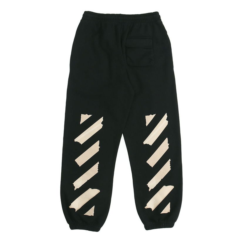Joggingbukser Off-White Gold Stripe Sports Pants Sort | OMCH022R20E300021048