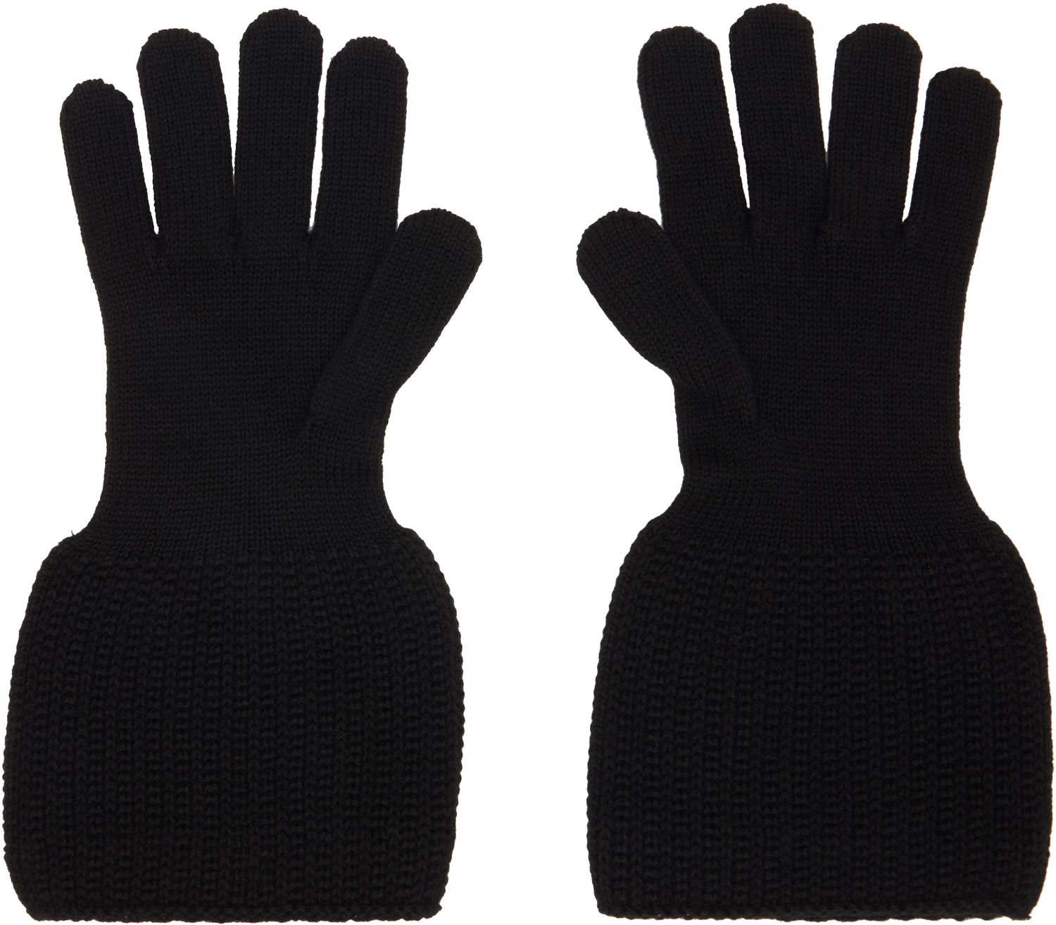 Handsker Yohji Yamamoto YOHJI YAMAMOTO Knitted Gloves Sort | HL-W04-160, 1