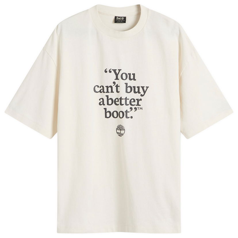 T-shirt Timberland Sand Quote Graphic T-Shirt Hvid | A62TU-WHT