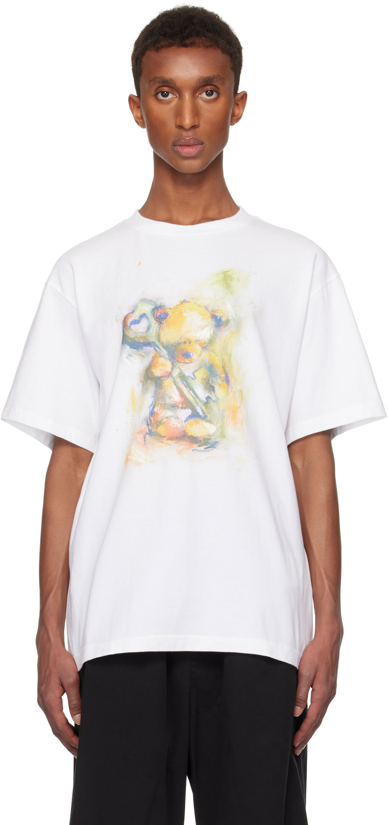 T-shirt We11done We11done Graphic Print T-Shirt Hvid | WD-TT3-24-752-U-WH, 0