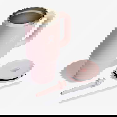 Drikkeflaske Hydro Flask 946ml Travel Tumbler with Handle and Straw Trillium Universal Lyserød | TT32PSC678, 2