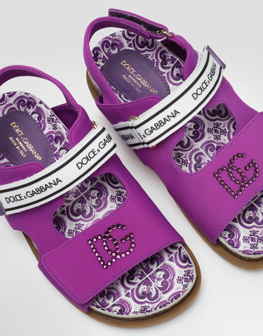 Tilbehør Dolce & Gabbana Dolce & Gabbana Majolica-Print Cork Footbed Sandals Lilla | D11331AA975I03TN, 3