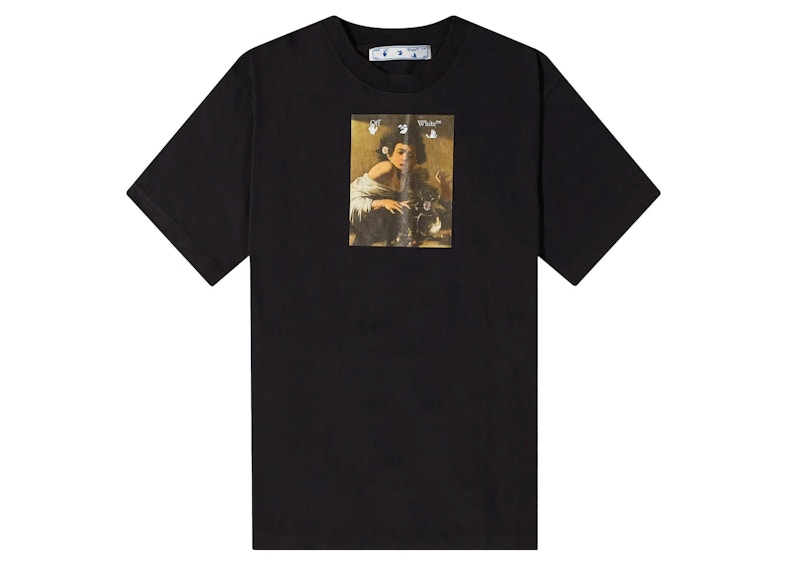 T-shirt Off-White Caravaggio Boy Over T-Shirt Black Sort | OMAA038F21JER0051084