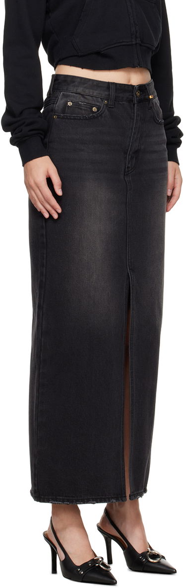 Nederdel We11done We11done Washed Denim Maxi Skirt Sort | WD-DS2-24-373-W-BK, 1
