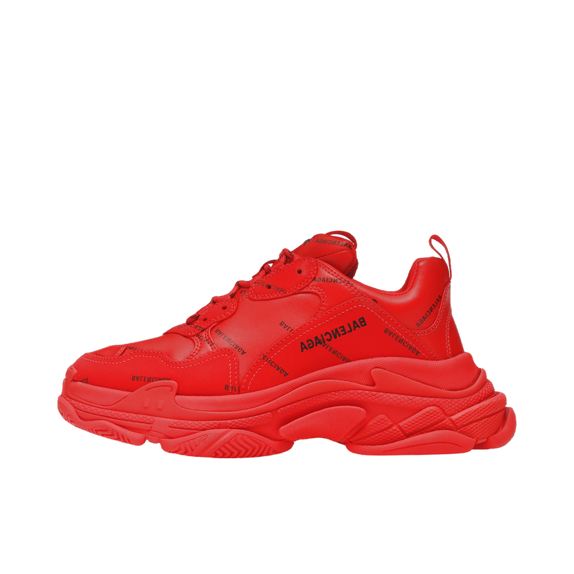 Sneakers og sko Balenciaga Triple S Allover Logo Red Rød | 536737W2FA16010