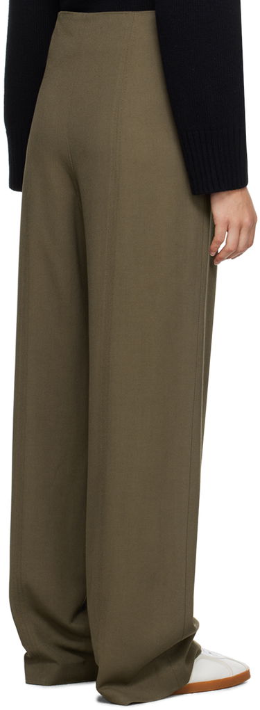 Bukser Loulou de Saison Loulou de Saison Hamill High-Rise Wide-Leg Trousers Grøn | HAMILL, 2
