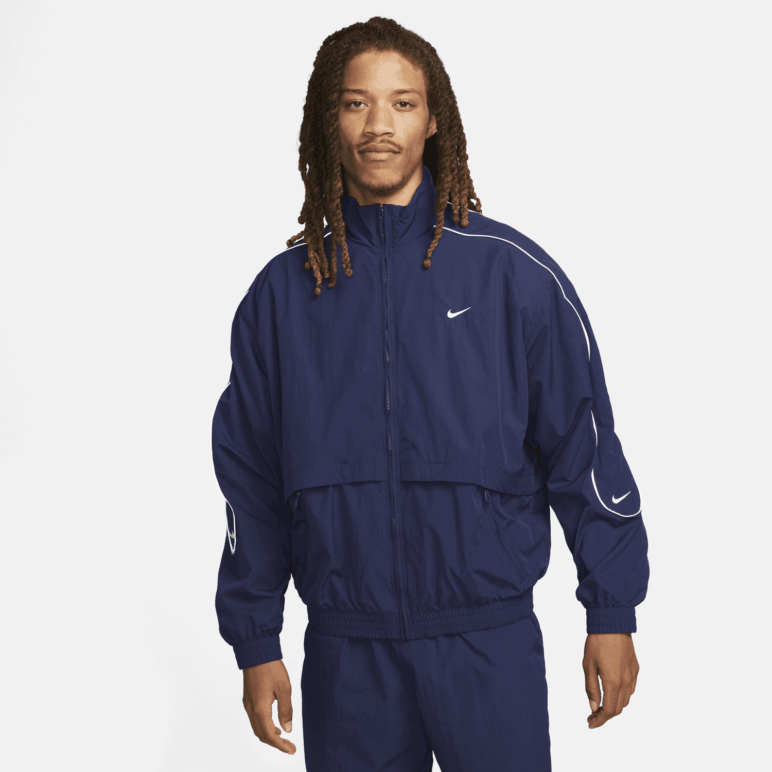 Jakke Nike Sportswear Solo Swoosh Mørkeblå | FB8622-410, 0