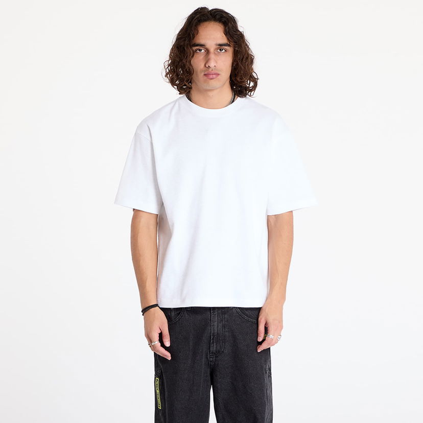 T-shirt CALVIN KLEIN Slub Rib Tee White Hvid | J30J326448 YAF