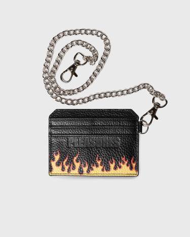 Tegnebog Pleasures PLEASURES Leather Card Holder with Chain Sort | P25SU073 BLACK, 3