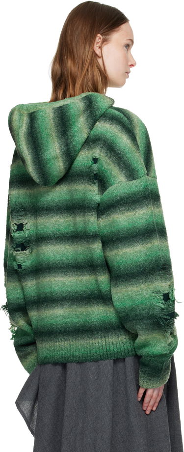 Sweatshirt Andersson Bell Gradient Distressed Hoodie Grøn | atb1391u, 2