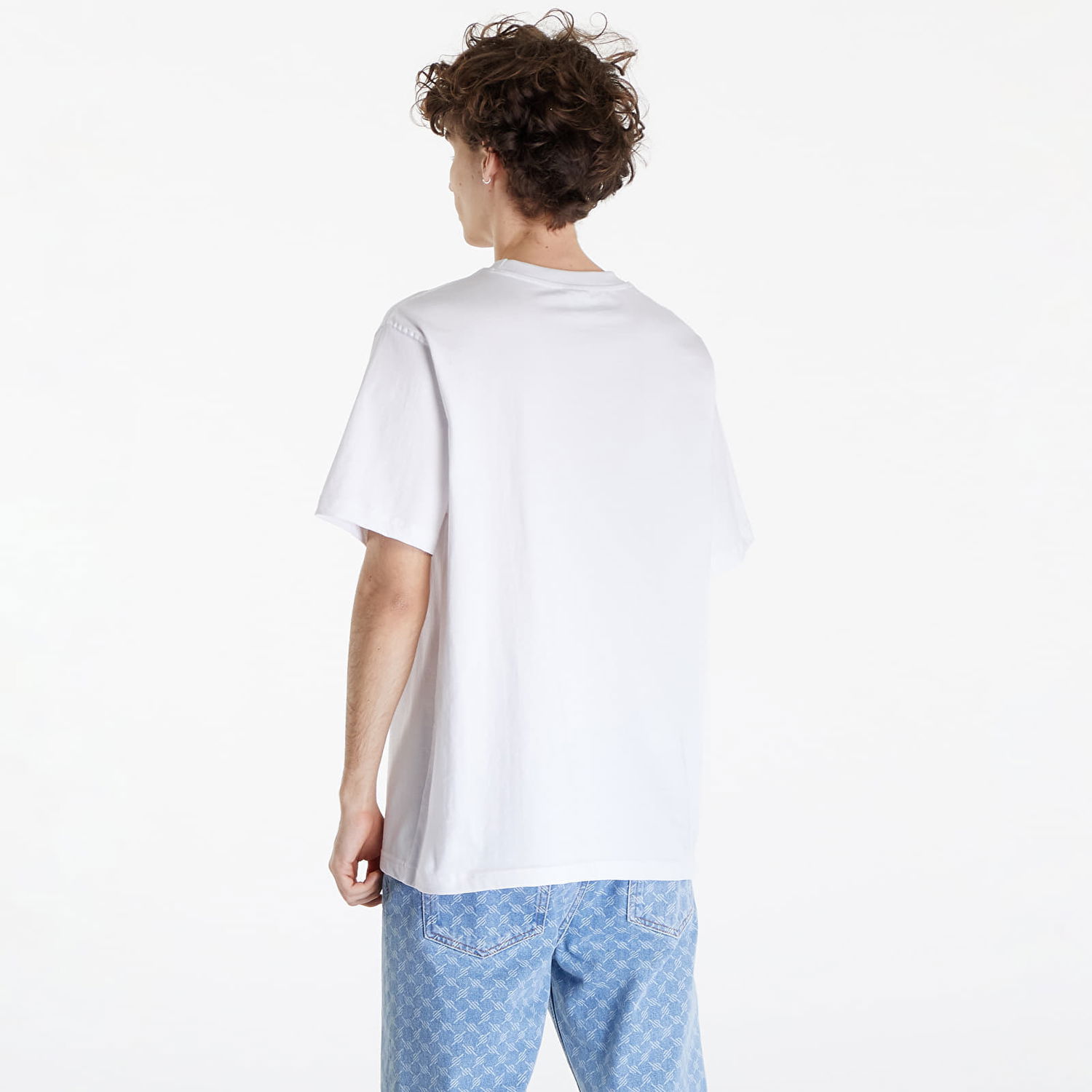 T-shirt Queens Essential T-Shirt With Tonal Print White Orange | QNS_007, 1