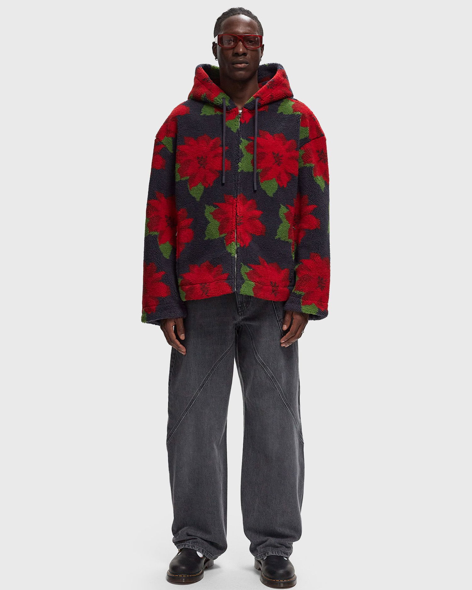 Jakke JW Anderson JWA FLEECE HOODED JACKET Rød | JK0324-PG1586-888, 1