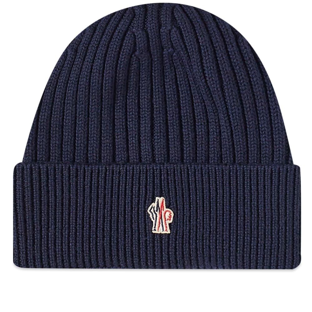 Beanie Moncler Grenoble Rib Logo Beanie Mørkeblå | 3B000-08-04761-778, 0