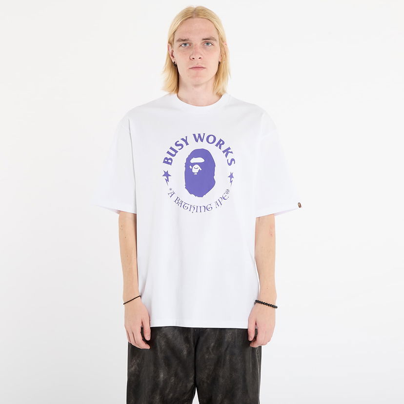 T-shirt BAPE Busy Works Relaxed Fit T-Shirt Hvid | 001TEL801331MWHT
