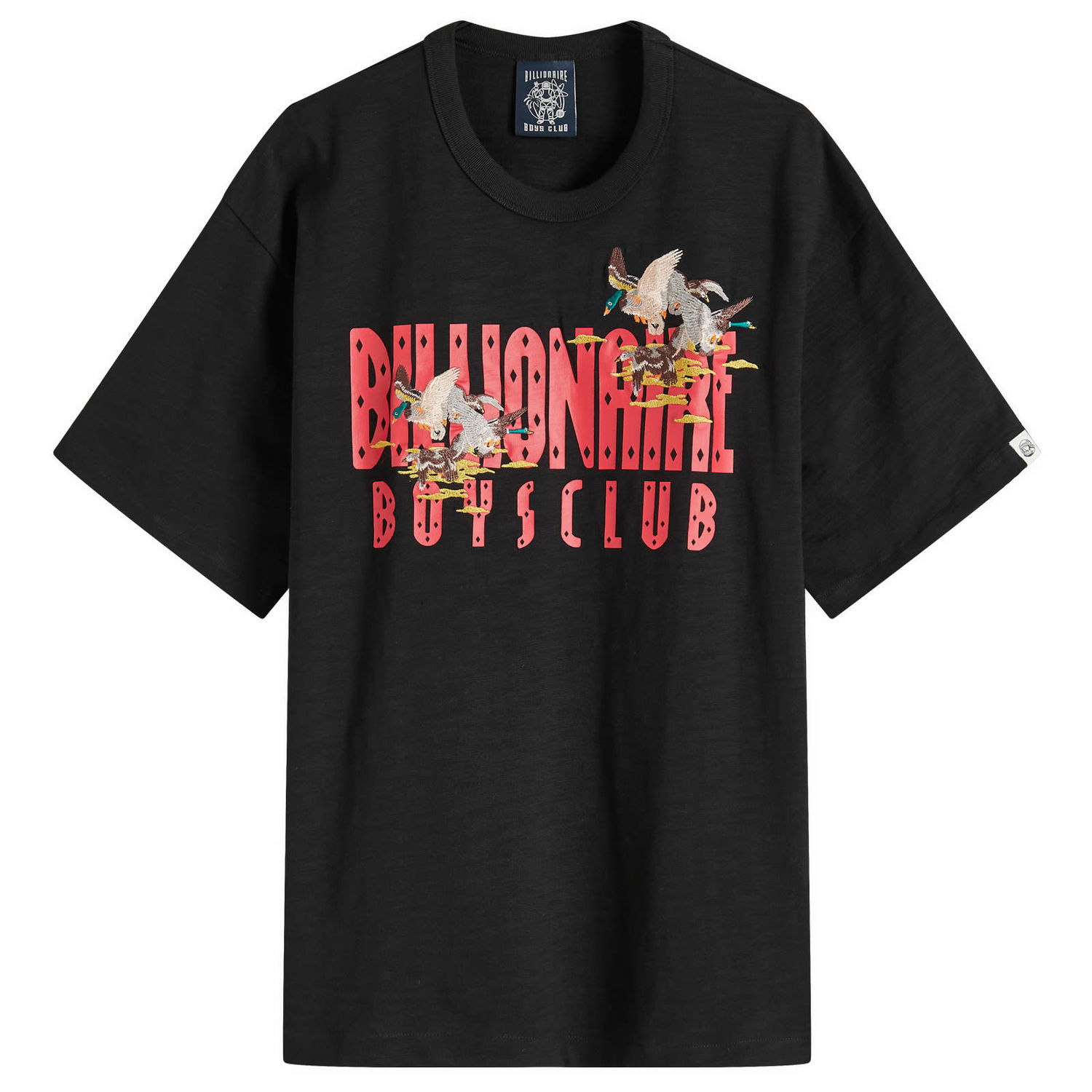 T-shirt BILLIONAIRE BOYS CLUB Duck Embroidered Straight Logo T-Shirt Sort | B24464-BLK, 1