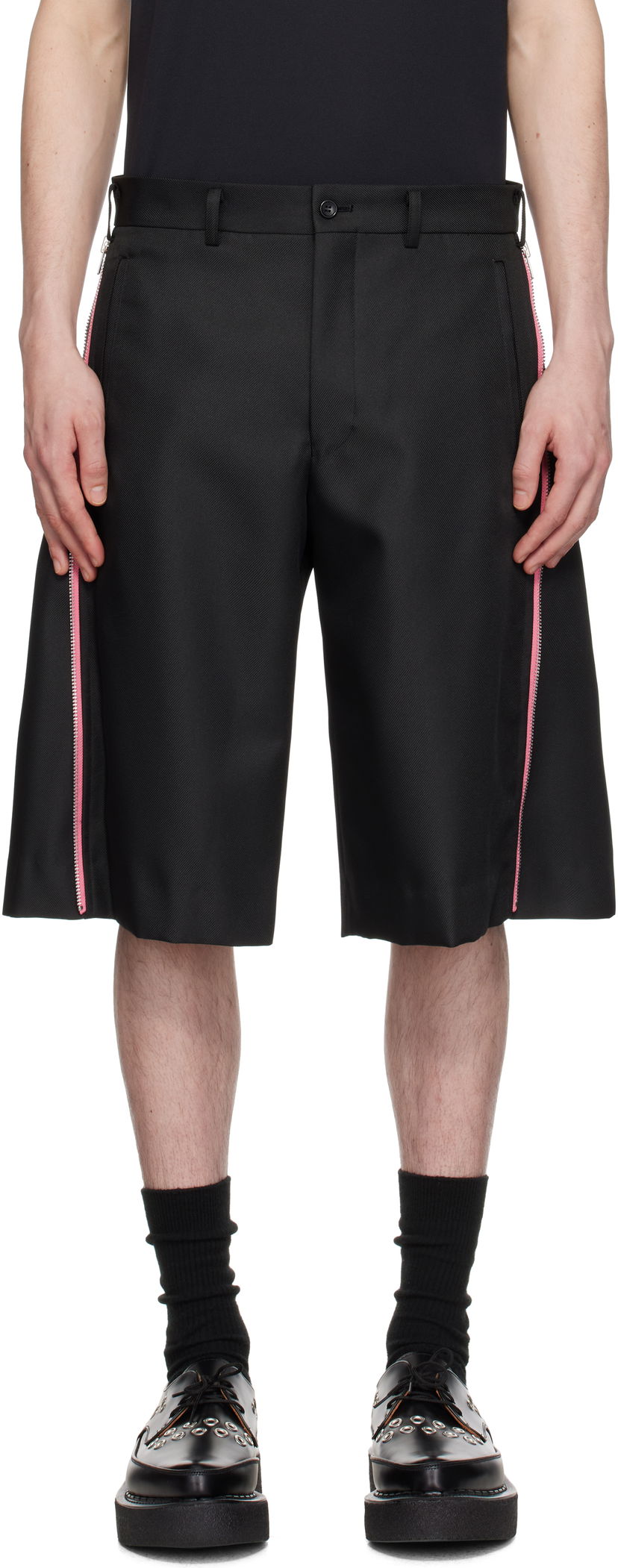 Shorts Comme des Garçons Homme Plus Gabardine Zip Shorts Sort | PO-P049-051