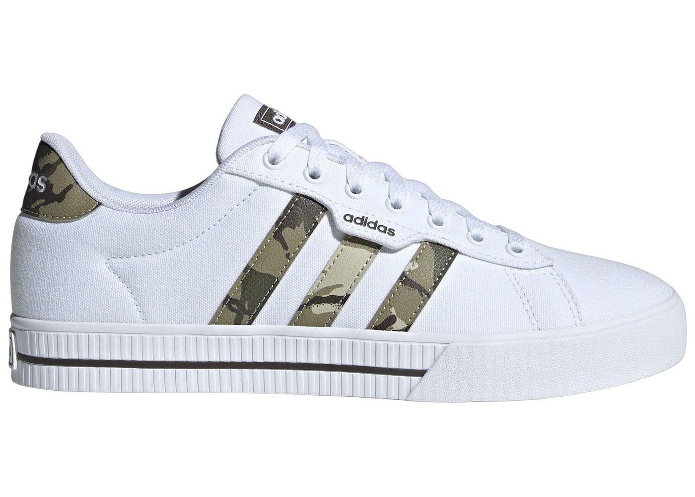 Sneakers og sko adidas Originals Daily 3.0 Cloud White Olive Strata Shadow Olive Hvid | IE7839, 0