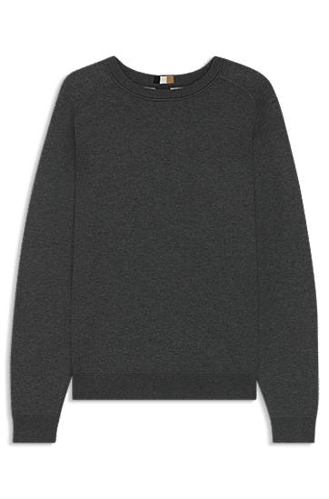 Sweater BOSS Regular-fit sweater in cotton and virgin wool Grå | 50549977, 0