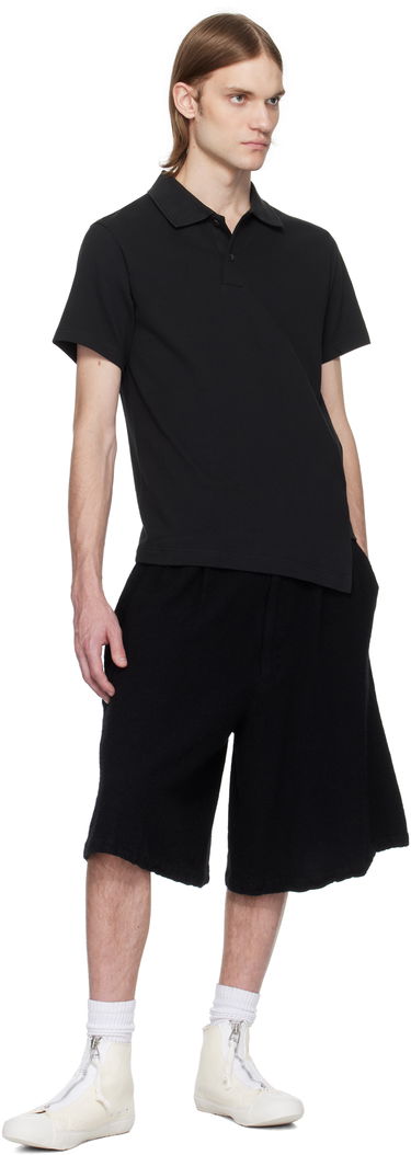 Polo skjorte Comme des Garçons Comme des Garçons Shirt Bias Cotton Piqué Polo Sort | FO-T017-051, 3