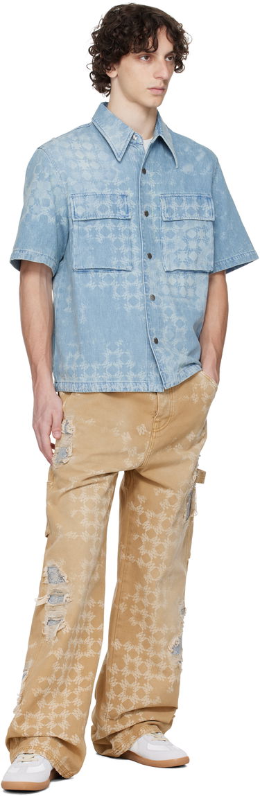 Skjorte AMIRI AMIRI MA Quad Denim Shirt Blå | AMDNIR1040, 3