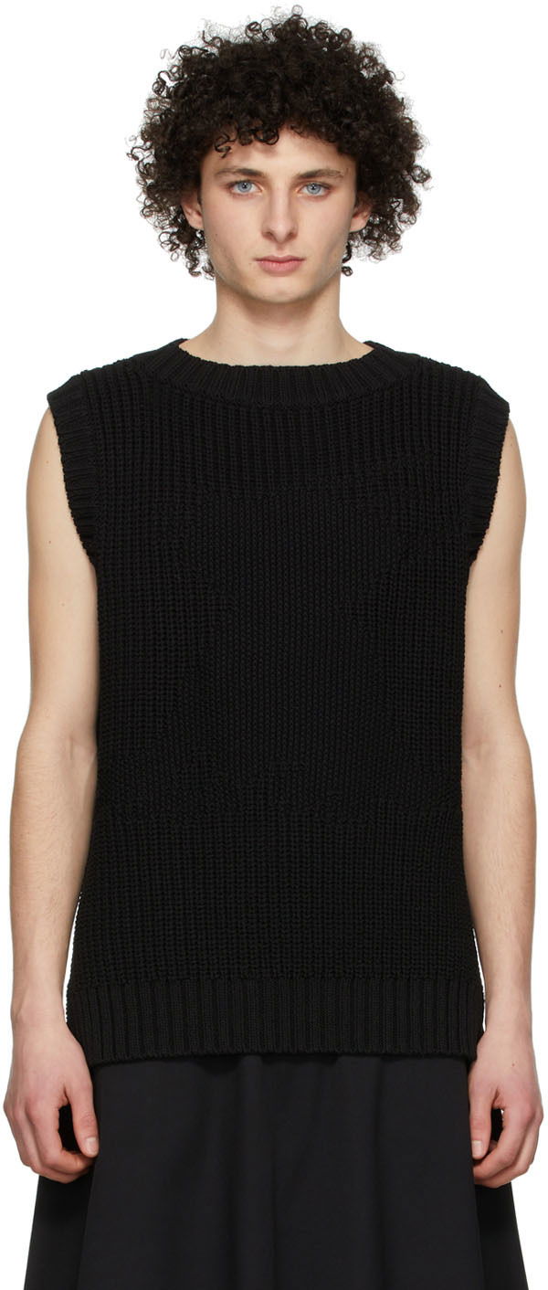 Sweater We11done We11done Knit Monster Vest Sort | WD-KV1-22-607-U-BK, 0