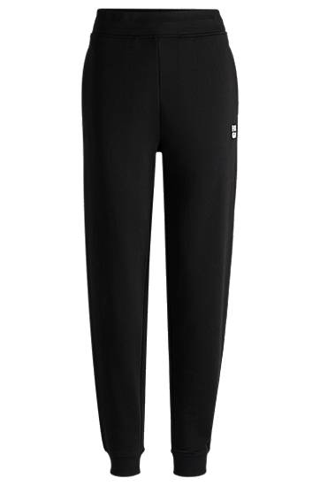Joggingbukser BOSS Cotton-Terry Tracksuit Bottoms Sort | 50522417