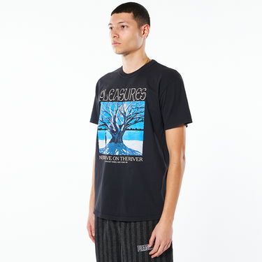 T-shirt Pleasures River Pigment Dye Tee Sort | P22SP050-BLACK, 3